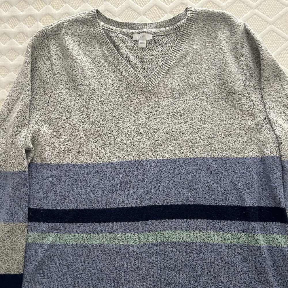 JJill Sweater, Blue, Gray, Green, Pre-Owned, Sz L